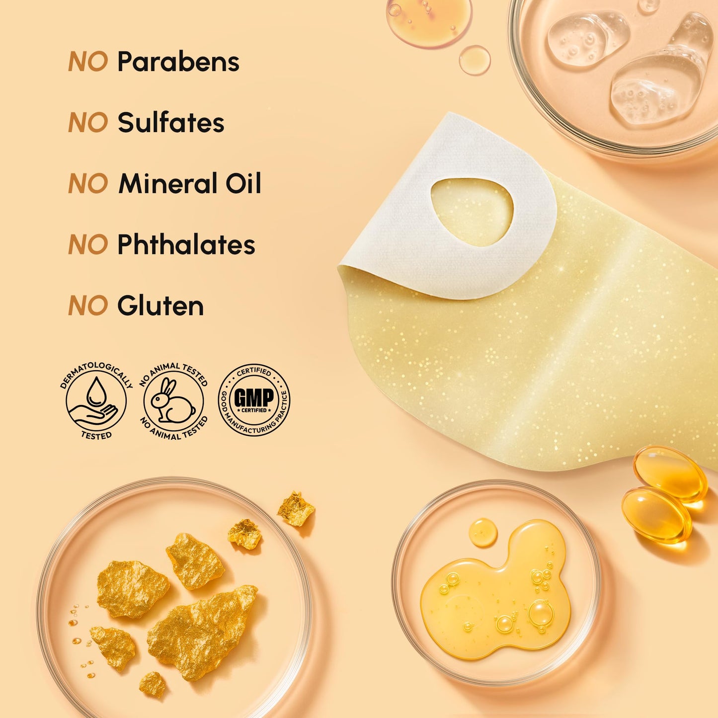 V Line Lifting Face Mask with Collagen and Gold