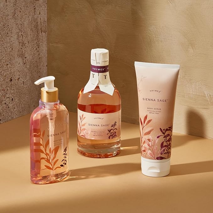 Thymes Sienna Sage Body Scrub - Body Exfoliator for Skin Care Routine - Moisturizing and Exfoliating Body Scrub, Face Scrub, Foot Scrub (7 Fl oz)