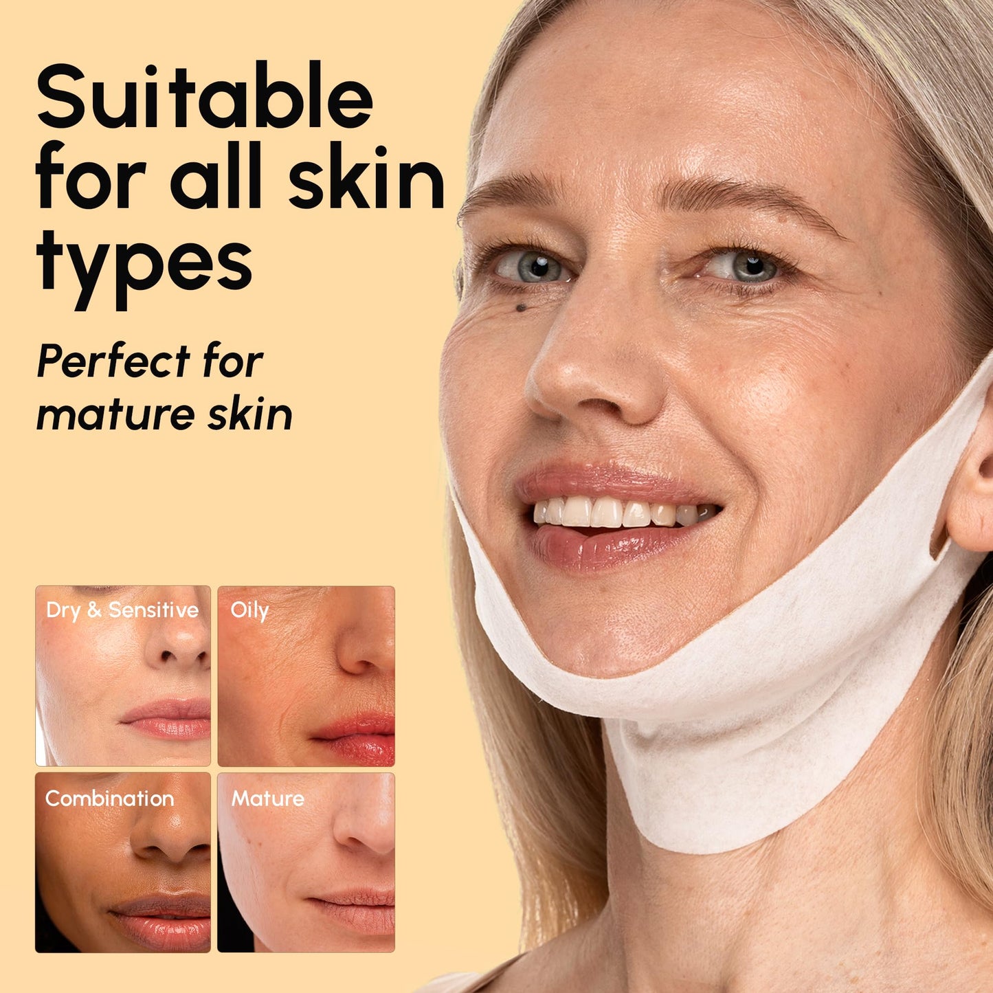 V Line Lifting Face Mask with Collagen and Gold