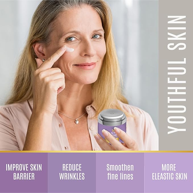 30% Lift & Firm Peptide Cream for Face - Organic Anti Aging Firming Cream for Wrinkles and Fine lines - Hydrating Formula with Matrixyl for Skin Firmness and Barrier Repair - 1.7 Fl Oz /50ML