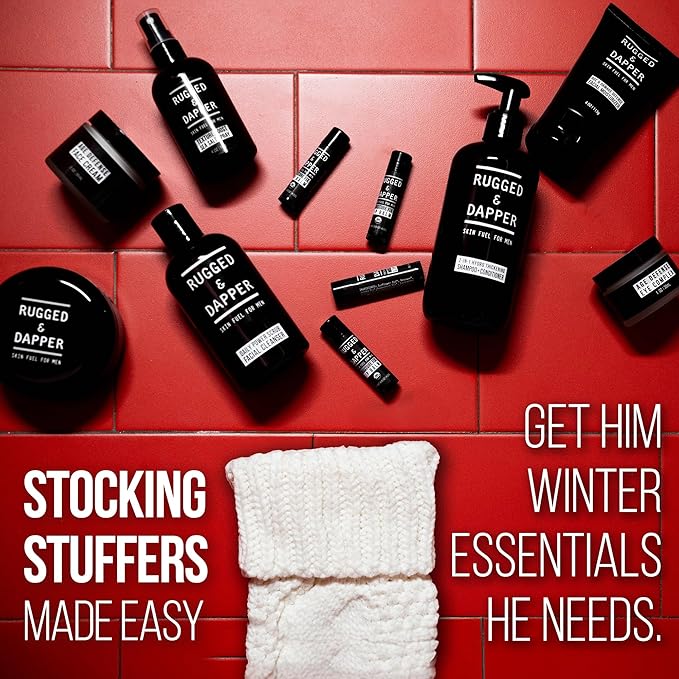 RUGGED & DAPPER - Daily Mens Face Wash + Scrub - 5 Month Supply - Deep Exfoliating Cleanser - Prevents Breakouts - Acne Face Wash Men's - USA Made with Natural Ingredients