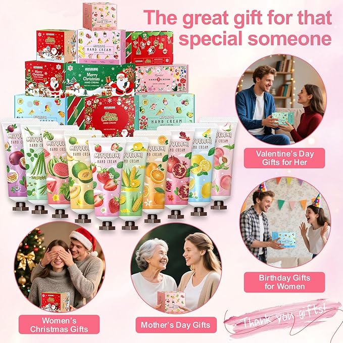 20pack Hand Lotions Gift Set for Dry Hands, Natural Plant Scents, Christmas Gifts for Women, Birthday, Teacher, Bridesmaid Thank You Gifts&Stocking Stuffers for Women, travel size Hand Cream 20ML