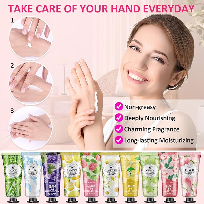 182 Pack Hand Cream Set, Stocking Stuffers for Women, Hand Lotion for Christmas Gifts, Thank You Gifts, Bridesmaid Gifts, Birthday Gifts and Small Gifts, Hand Lotion Travel Size for Dry Cracked Hands