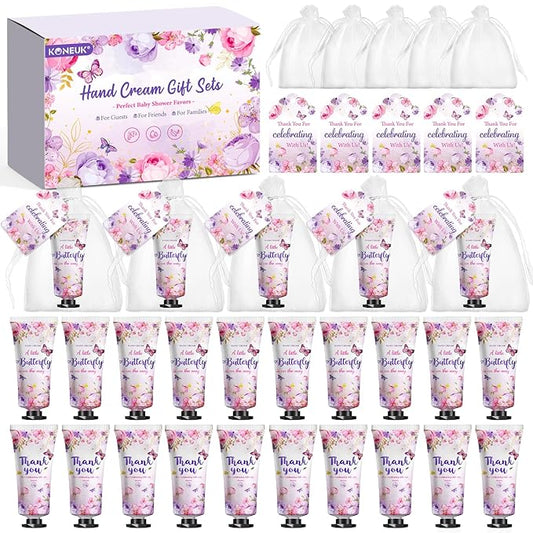 50 Sets Baby Shower Hand Cream Gifts, Wedding Party Favors, Baby Shower Party Favors and Bridal Shower Gifts for Guests, Bulk Thank You Gifts for Women(Butterfly)