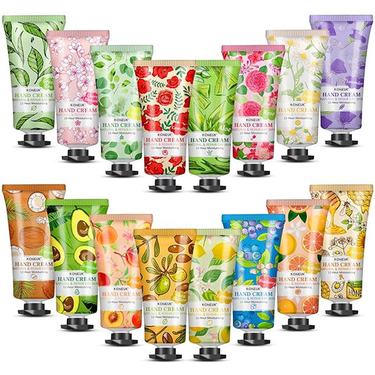 16 Pack Hand Cream Gifts Set, Bulk Hand Lotion Travel Size for Dry Cracked Hands, Hand Cream for Stocking Stuffers, Employee Appreciation Gifts, Christmas Gifts and Bridal Shower Gifts