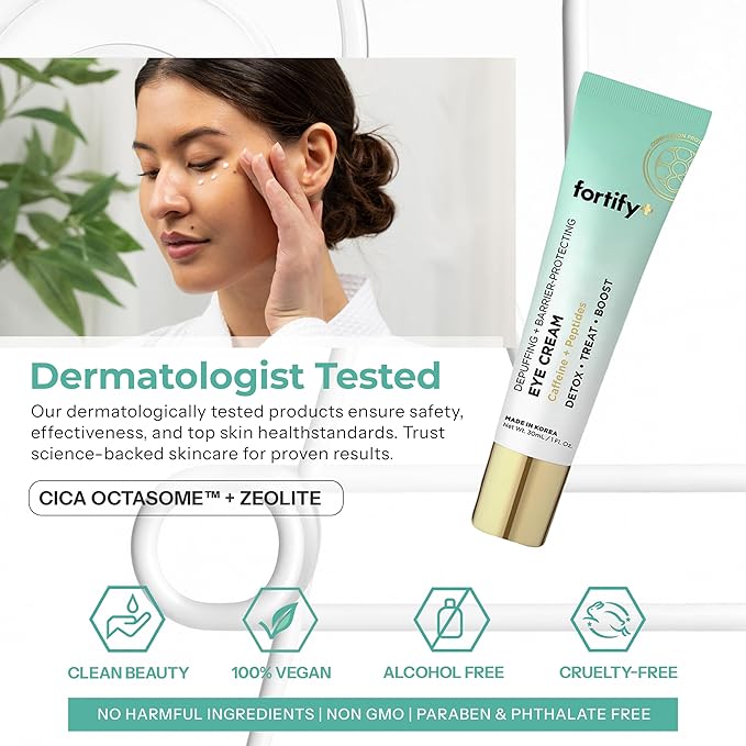 Under Eye Cream - Puffy Eyes and Dark Circles Treatment - Peptides, Hyaluronic Acid & Squalane - 3-in-1: Detox, Treat, Boost - Dermatologist Tested - Anti-Aging Korean Skincare - 2 Pk