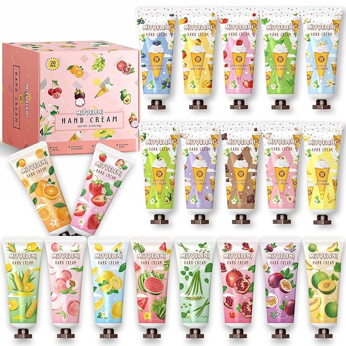 20pack Hand Lotions Gift Set for Dry Hands, Natural Plant Scents, Christmas Gifts for Women, Birthday, Teacher, Bridesmaid Thank You Gifts&Stocking Stuffers for Women, travel size Hand Cream 20ML