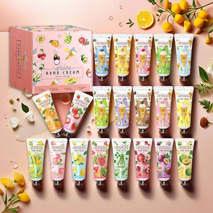 20pack Hand Lotions Gift Set for Dry Hands, Natural Plant Scents, Christmas Gifts for Women, Birthday, Teacher, Bridesmaid Thank You Gifts&Stocking Stuffers for Women, travel size Hand Cream 20ML