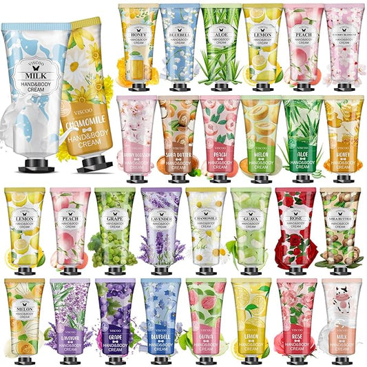 28 Pack Hand Cream Gifts Set for Women, Stocking Stuffers for Women,Teengirls, Christmas Gifts Bulk Gifts,Small Gifts,Mini Moisturizing Hand Lotion Travel Size in Bulk for Dry Cracked Hands