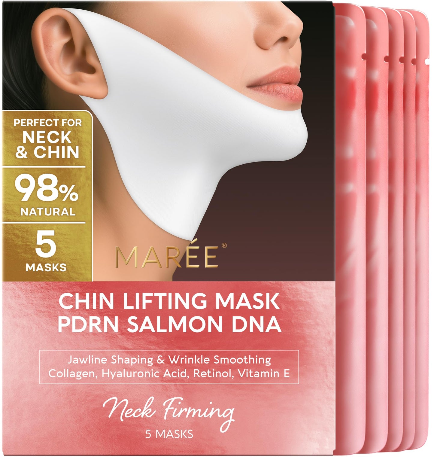V Line Lifting Face Mask with Collagen and Gold