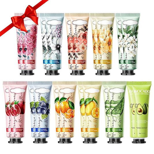 22PCS Hand Cream Gifts Set,Hydrating Mini Hand Lotion for Dry Skin,Non-greasy Bulk Hand Cream Travel Size,Small Hand Lotions Set,Moisturizing Moisturizer for Birthday Gifts for Women