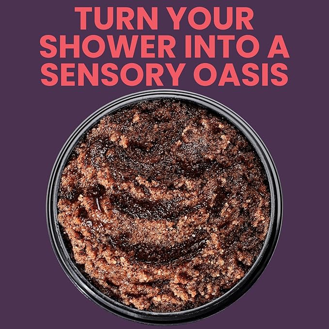 (BUM) Coffee Scrub - Exfoliating Sugar Body Polish, Hydrates, Moisturizes, Anti Cellulite & Stretchmark Treatment, with Organic Shea, Coconut Oil, Rosehip, Vitamin E, & Jojoba, Natural Deodorant, 8oz