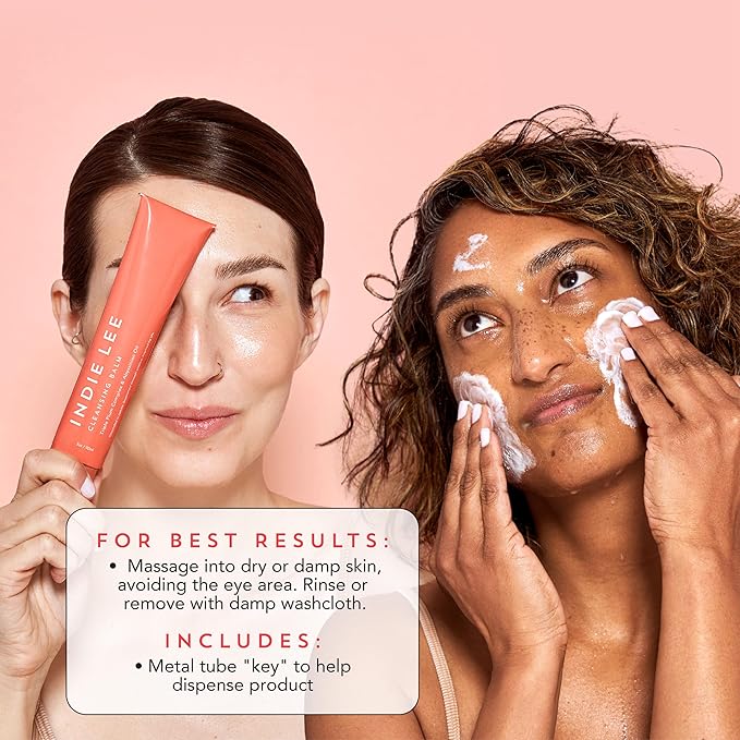 Indie Lee Cleansing Balm Makeup Remover - Oil Based Cleanser with Vitamin C, Kakadu Plum & Acerola Fruit to Melt Away Makeup & SPF, Boost Skin Radiance & Reduce Visible Signs of Aging (90ml)